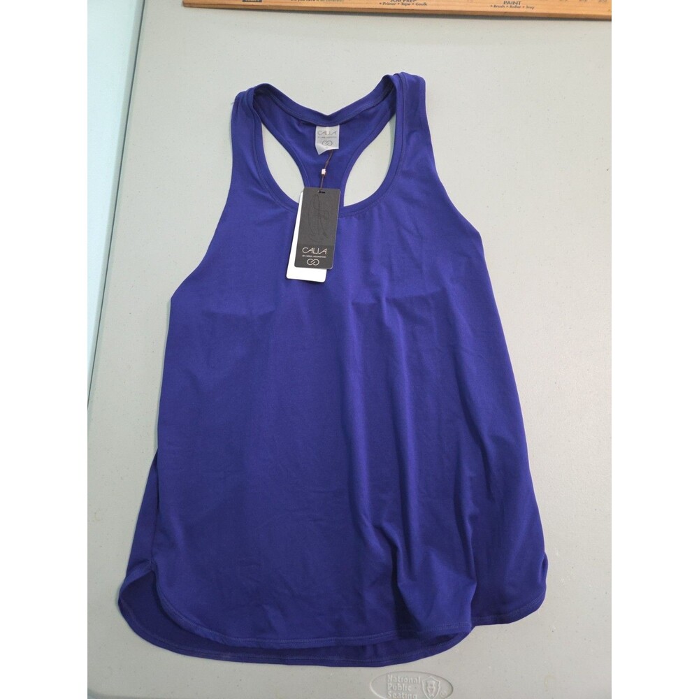 Calia Carrie Underwood Racerback Tank Small Blue Sleeveless Active new with tags